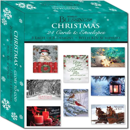 Glory to God - Large Christmas Card Boxed Assortment with KJV Scripture {3}