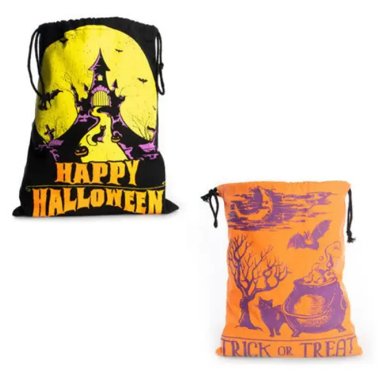 Halloween Canvas Trick or Treat Bag Black {2}