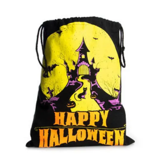 Halloween Canvas Trick or Treat Bag Black {1}