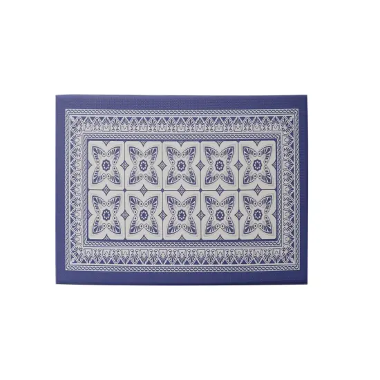 20" X 39" Blue Geo Anti-Fatigue Mat {1}