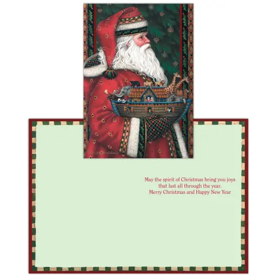 Santa Holding Ark - Boxed Christmas Cards {1}