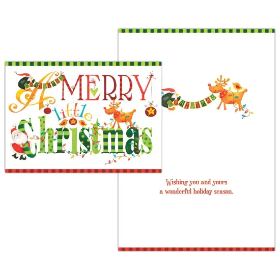 Merry Little Christmas - 16 Boxed Christmas Cards and Envelopes {1}