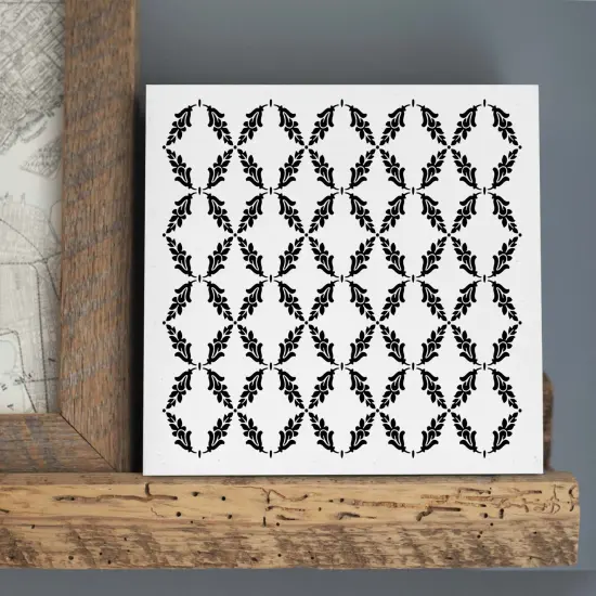 Charlotte Fern Lattice Embossing 12 x 12 Stencil | FS128 by Designer Stencils | Floral Stencils | {4}