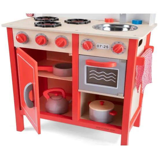 New Classic Toys Kitchenette Bon Appetit DeLuxe, Red {3}