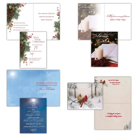 Large Boxed Christmas Card Assortment- Blessings of Christmas - 24 cards and envelopes {1}