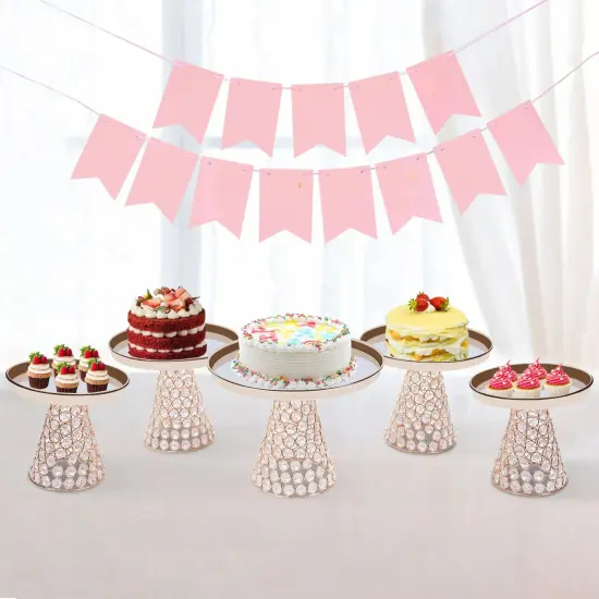 Golden Cupcake Dessert Display Holder Cake Stand for Wedding 5-Piece Set {2}
