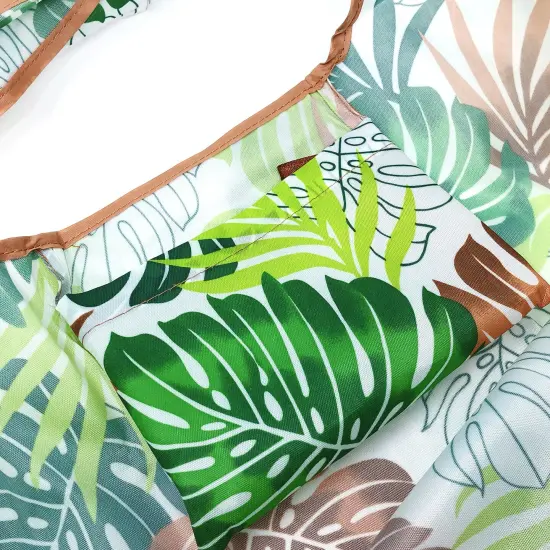Wrapables Medium Foldable Tote Nylon Reusable Grocery Bag (Set of 2), Fern Leaves {5}