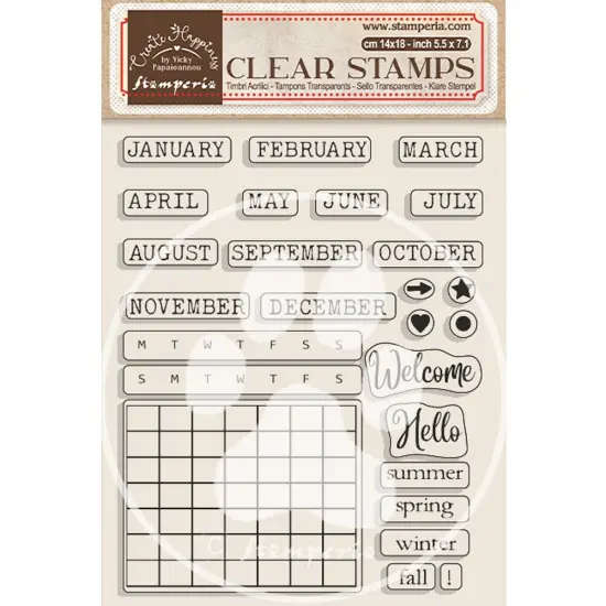 Create Happiness Christmas Plus Clear Stamps-Christmas Calendar, Monthly {1}