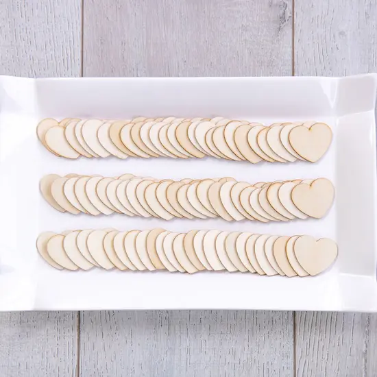 Wooden Hearts for Guest Book Alternative (Set of 75) {1}