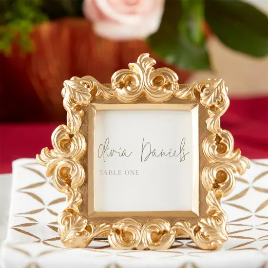 Royale Gold Baroque Place Card/Photo Holder (Set of 6) {4}