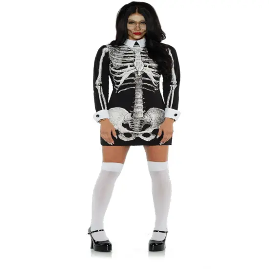 Women's Skeleton Bones X-Ray Dress Costume {1}