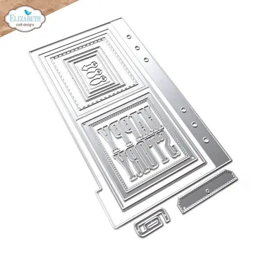 Elizabeth Craft Metal Dies-Tab 6 with turnbutton frame {1}