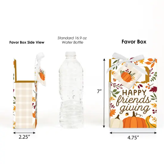 Big Dot of Happiness Fall Friends Thanksgiving - Friendsgiving Party Favor Boxes - Set of 12 {3}