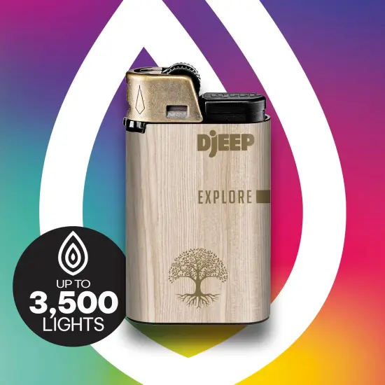 DJEEP Bold Collection, High-Quality Unique Lighters, Fancy Metallic Designs, 4-Pack {1}