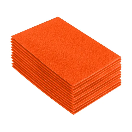 FabricLA Acrylic Felt Sheets for Crafts - Precut 9" X 12" Inches (20 cm X 30 cm) Felt Squares - Use Felt Fabric Craft Sheets for DIY, Costume, and Decoration | Light Orange - 12 Pieces {1}