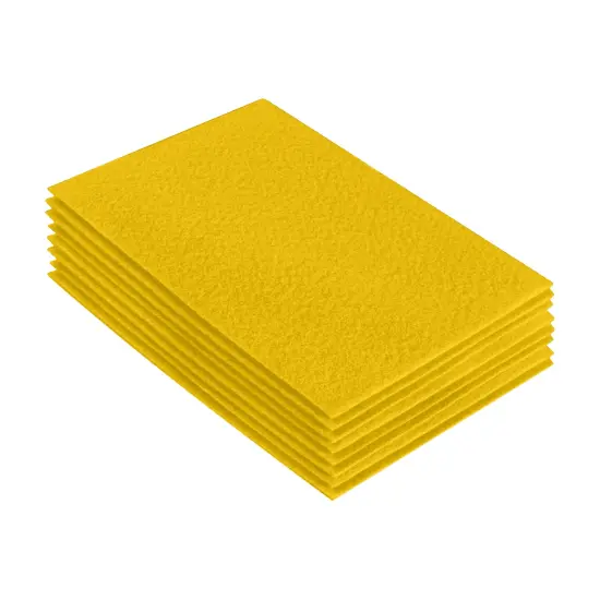 FabricLA Acrylic Felt Sheets for Crafts - Precut 9" X 12" Inches (20 cm X 30 cm) Felt Squares - Use Felt Fabric Craft Sheets for DIY, Costume, and Decoration | Yellow - 8 Pieces {1}