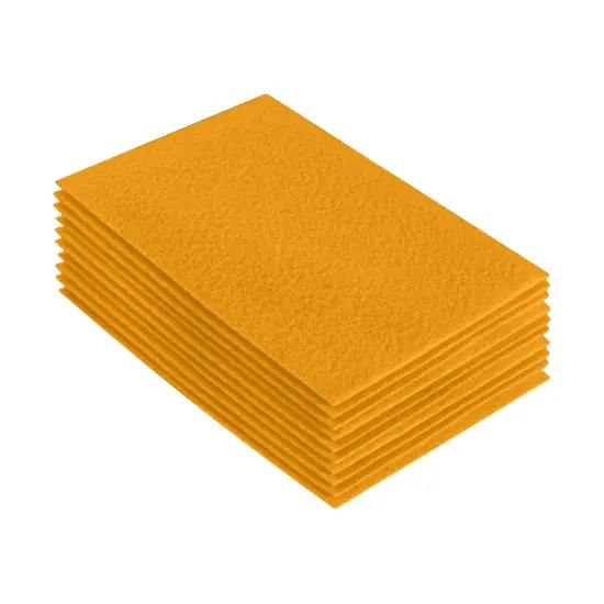 FabricLA Acrylic Felt Sheets for Crafts - Precut 9" X 12" Inches (20 cm X 30 cm) Felt Squares - Use Felt Fabric Craft Sheets for DIY, Hobby, Costume, and Decoration | Gold - 10 Pieces {1}