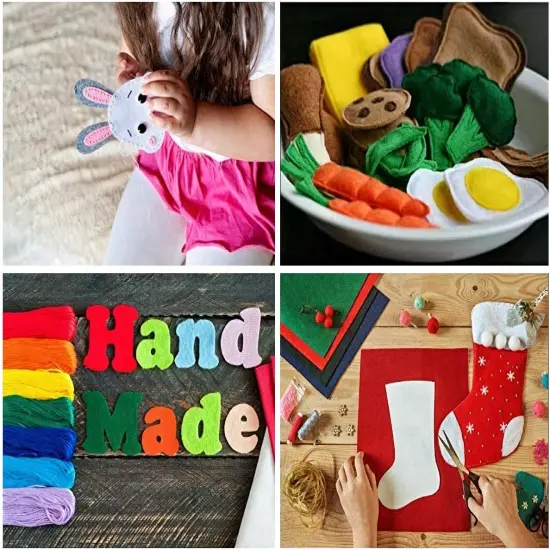 FabricLA Craft Felt Fabric - 18" X 18" Inch Wide & 1.6mm Thick Felt Fabric - Use This Soft Felt for Crafts - Felt Material Pack - M. Champagne {5}