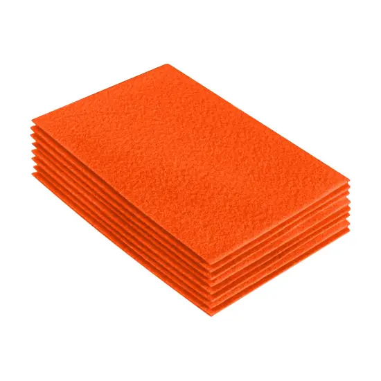FabricLA Acrylic Felt Sheets for Crafts - Precut 9" X 12" Inches (20 cm X 30 cm) Felt Squares - Use Felt Fabric Craft Sheets for DIY, Costume, and Decoration | Light Orange - 8 Pieces {1}
