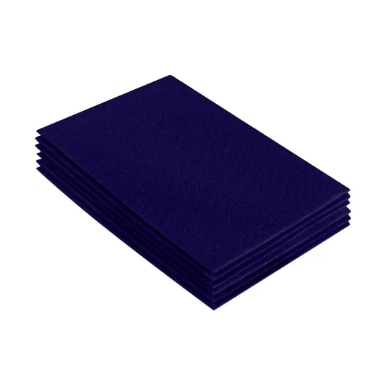 FabricLA Acrylic Felt Sheets for Crafts - Precut 9" X 12" Inches (20 cm X 30 cm) Felt Squares - Use Felt Fabric Craft Sheets for DIY, Costume, and Decoration | Navy Blue - 6 Pieces {1}