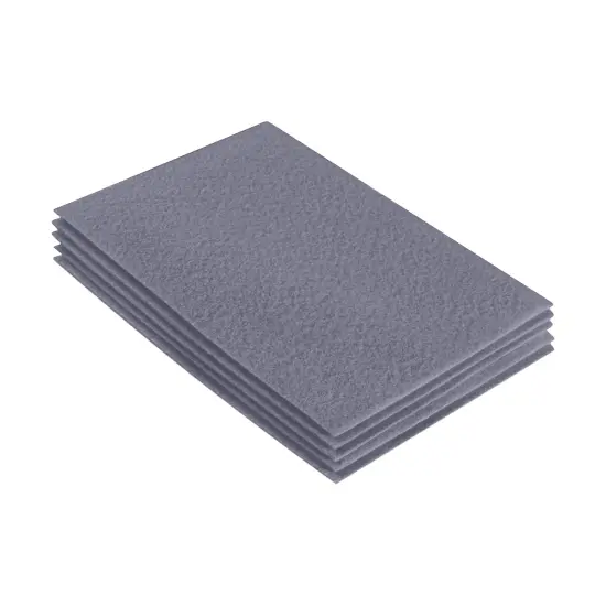 FabricLA Acrylic Felt Sheets for Crafts - Precut 9" X 12" Inches (20 cm X 30 cm) Felt Squares - Use Felt Fabric Craft Sheets for DIY, Hobby, Costume, and Decoration | Grey - 5 Pieces {1}