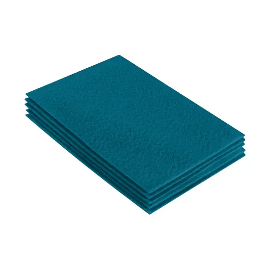 FabricLA Acrylic Felt Sheets for Crafts - Precut 9" X 12" Inches (20 cm X 30 cm) Felt Squares - Use Felt Fabric Craft Sheets for DIY, Costume, and Decoration | Turquoise - 5 Pieces {1}