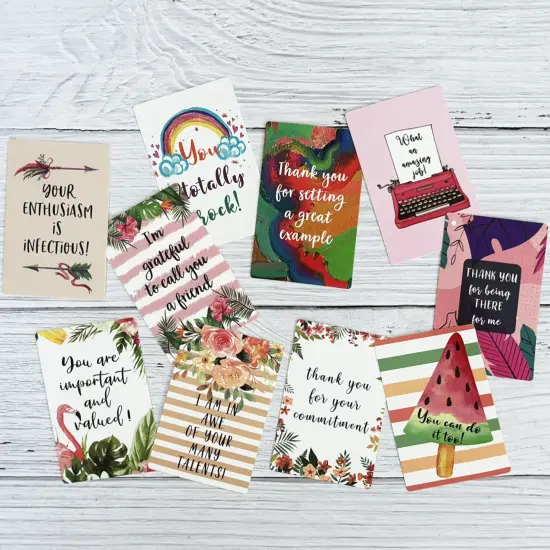 Wrapables Motivational Quote Cards, Inspirational Encouragement Affirmation Cards (72pcs) {5}