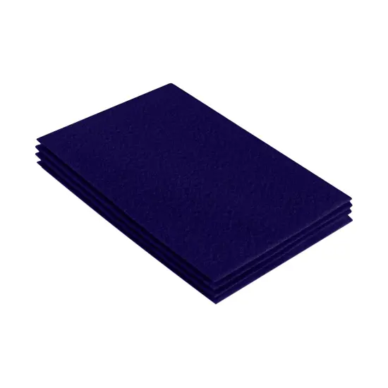 FabricLA Acrylic Felt Sheets for Crafts - Precut 9" X 12" Inches (20 cm X 30 cm) Felt Squares - Use Felt Fabric Craft Sheets for DIY, Costume, and Decoration | Navy Blue - 4 Pieces {1}