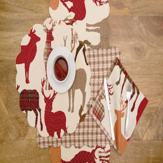 Colton Cotton Quilted Reversible Thanksgiving Placemats Set of 6, 13" x 19" {3}