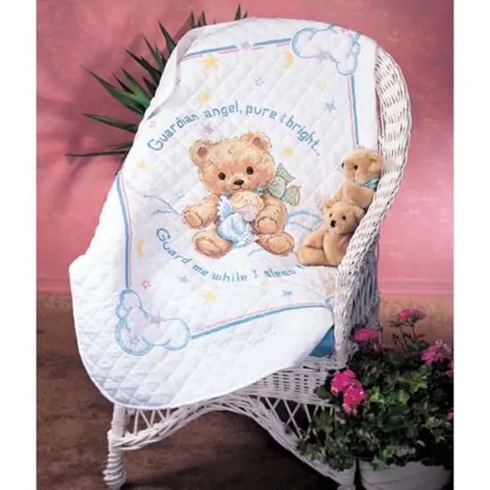 DimensionsCuddly Bear Baby Quilt Stamped Cross-Stitch Kit Multi {1}