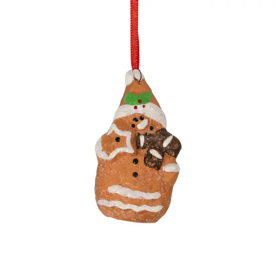Northlight Gingerbread Snowman with Star Christmas Ornament - 2.75" Brown {1}