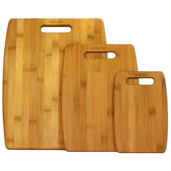 Oceanstar 3-Piece Bamboo Cutting Board Set Brown {1}