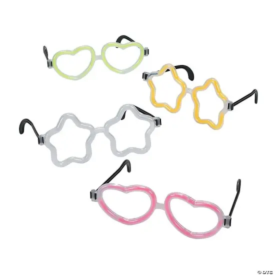Heart & Star Glow Stick Glasses 12 Pieces {2}