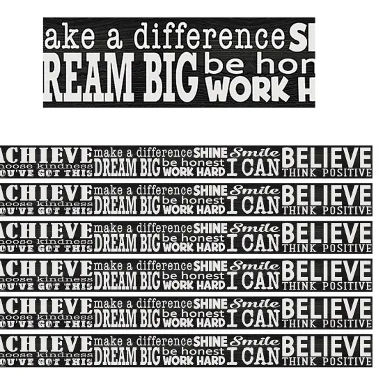 Modern Farmhouse Positive Sayings Straight Border Trim, 35 Feet Per Pack, 6 Packs {1}