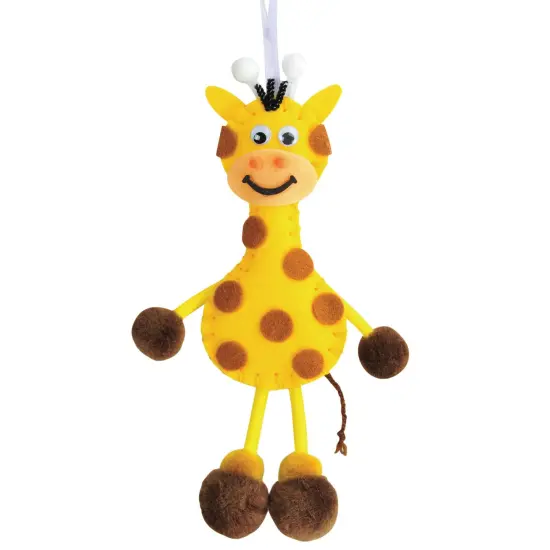 Felt Sewing Animal Kit, Giraffe, 6" x 11" x 0.75", 6 Kits {4}