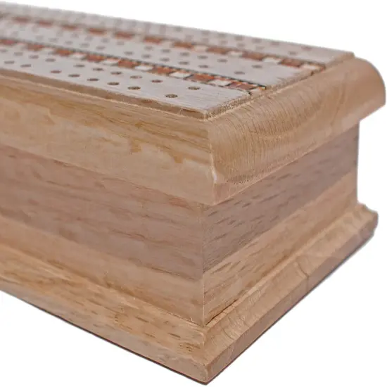 WE Games 3 Track Sprint Cabinet Cribbage Set with Metal Pegs & 2 Card Decks {5}