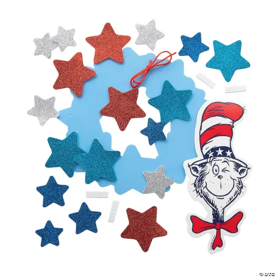 Dr. Seuss&trade; The Cat in the Hat&trade; Patriotic Wreath Craft Kit- Makes 12 {2}