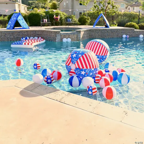 Inflatable 30" Patriotic Giant Beach Ball {3}