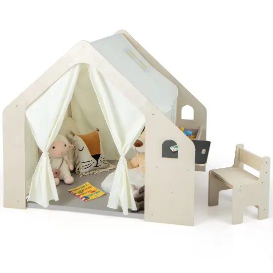 Montessori Style Indoor Playhouse With Storage Bin {3}