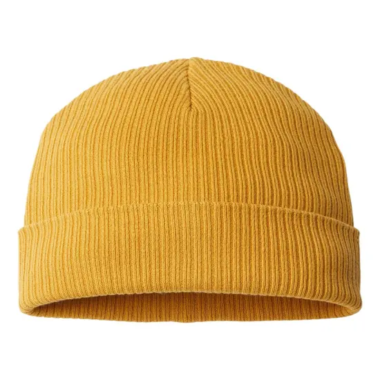 Atlantis Headwear&reg; Sustainable Cuffed Beanie Mustard yellow {1}