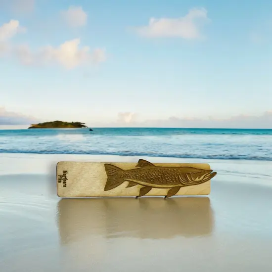 Bookmark - Northern Pike Fish - Birch wood {3}