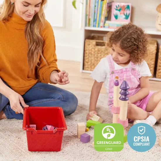 Scoop Front Storage Bins, Multipurpose Organization, 20-Pack Red {6}