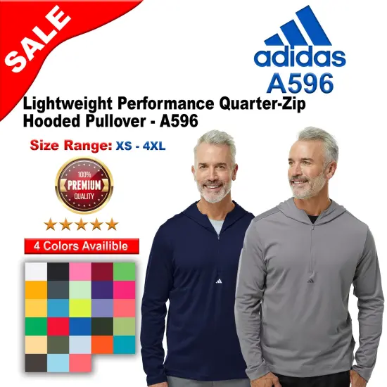 Adidas&reg; Lightweight Performance Quarter-Zip Hooded Pullover Collegiate royal {2}
