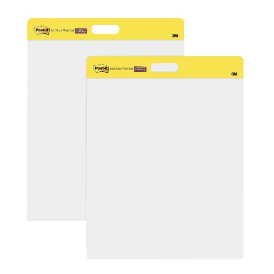Wall Pad, 20 in x 23 in, White, 20 Sheets/Pad, 2 Pads/Pack, Mounts with Command&trade; Strips included {1}