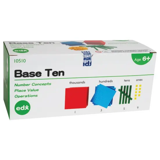 Four Color Plastic Base Ten Set - 121 Pieces {1}