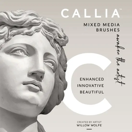 Willow Wolfe Callia Artist Mixed Media Flat Shader Brush Set-Flat Shaders {3}