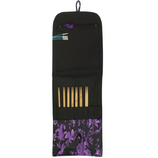 HiyaHiya SMALL Bamboo 5" Interchangeable Knitting Needle Set Sage feather {2}