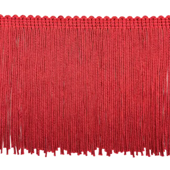 10 yards of 4" Stretch Chainette Fringe Trim | 10 yard cut Red {1}