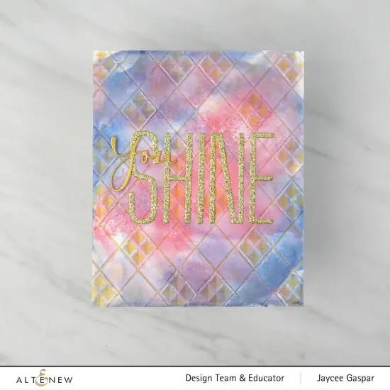 Checkered Diamonds 3D Embossing Folder {3}