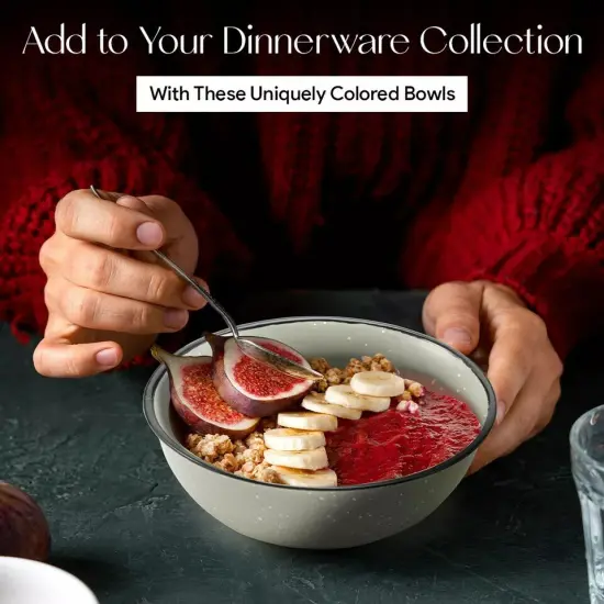 American Atelier Cereal Bowls Set of 4, 19-Ounce Microwave, and Dishwasher Safe {3}